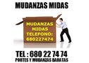 MUDANZAS ECONOMICAS  MADRID 680=22=7474 TRASLADOS DE PUERTA A PUERTA - En Madrid